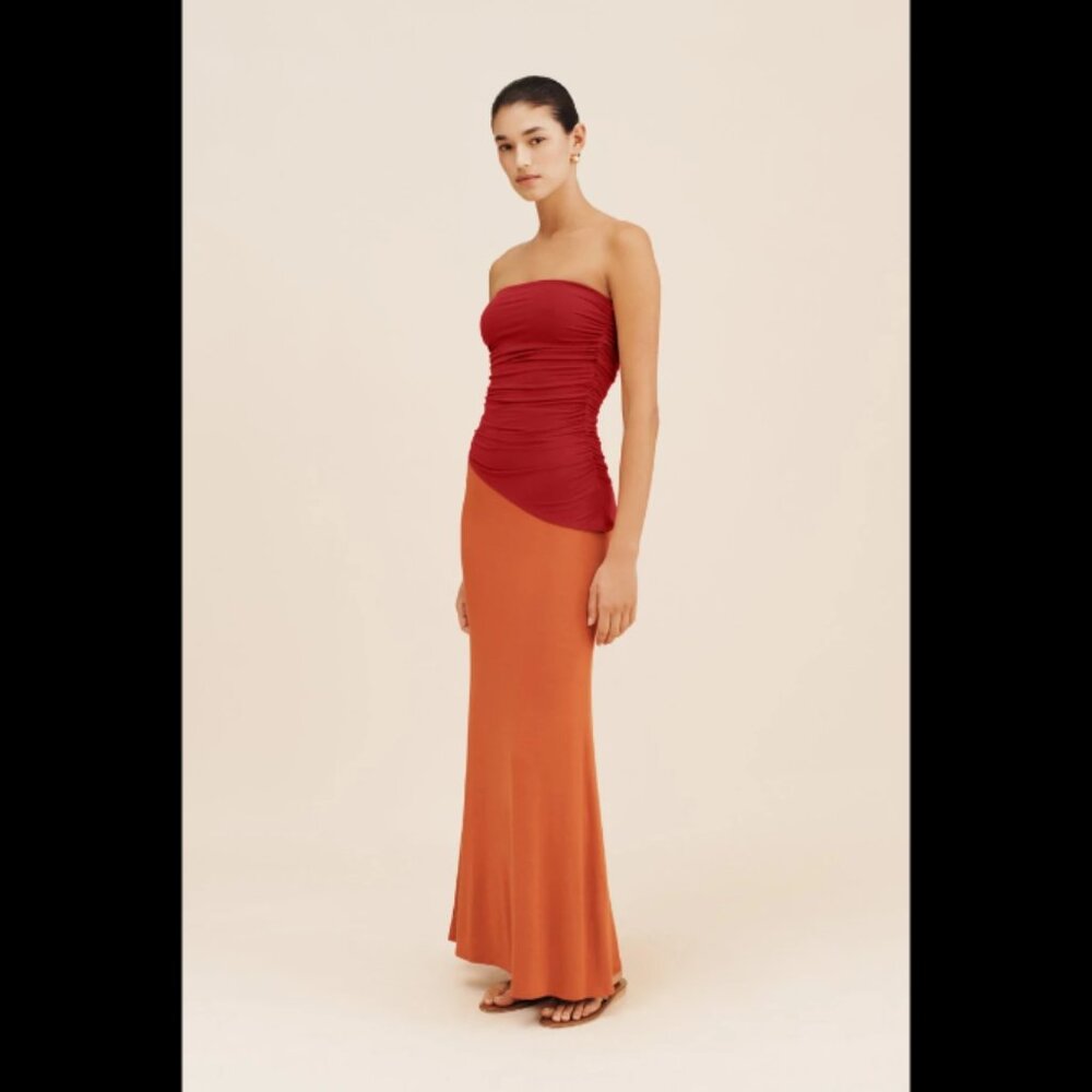 NWT POSSE Women's Mason Strapless Top – Crimson Size XL - Picture 5 of 7